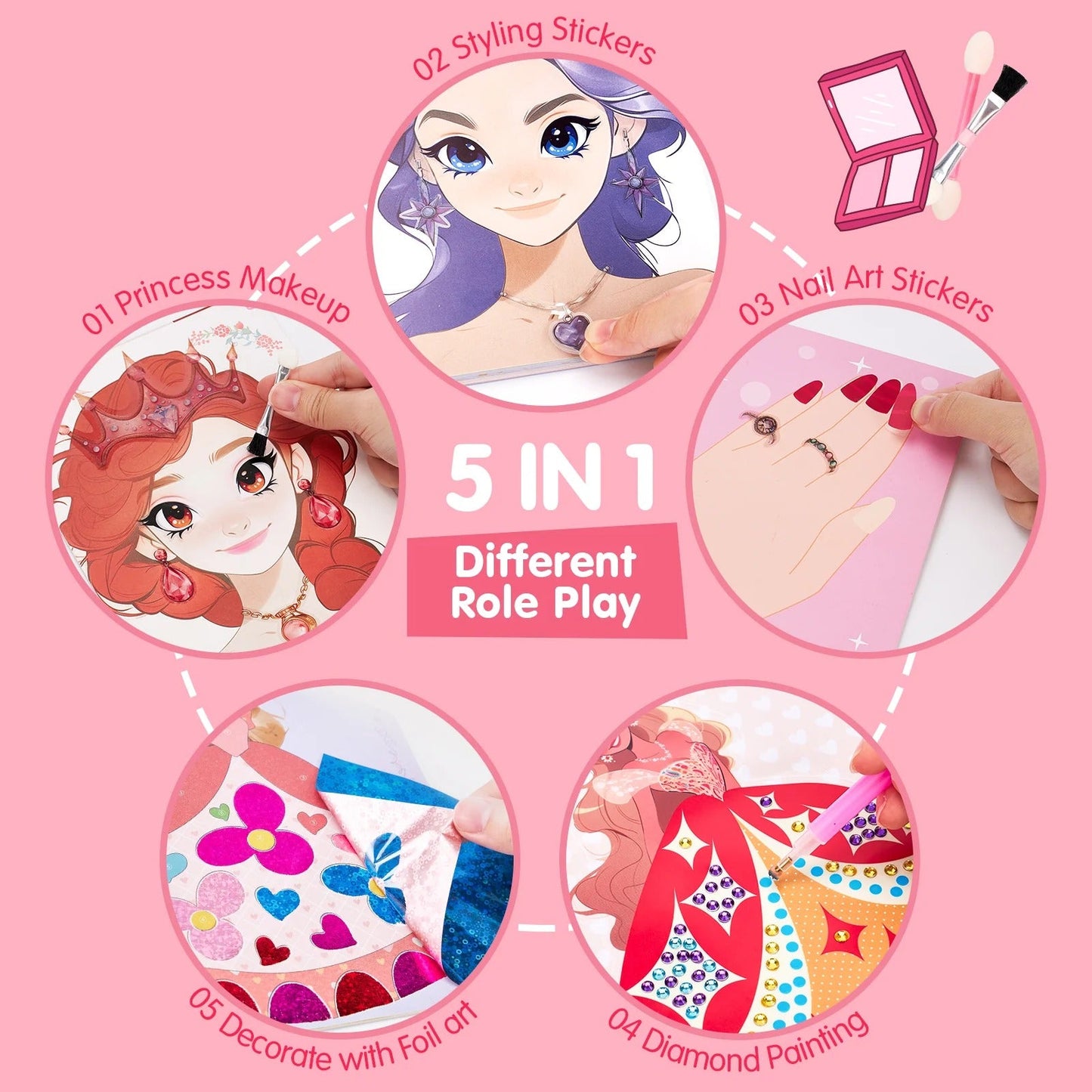 Prenses Makyaj Ve Giydirme Seti