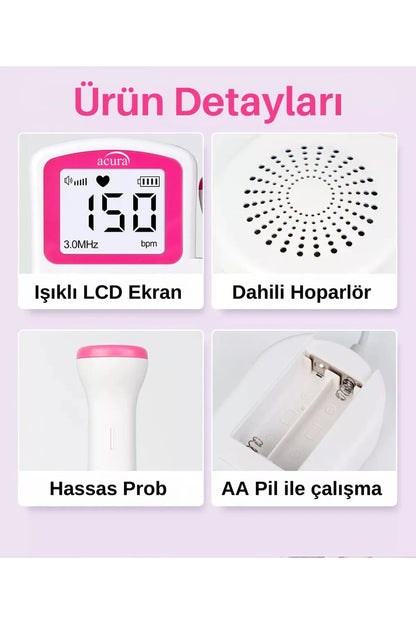 Bebek Nabız Dinleme Cihazı (Jel Hediye)