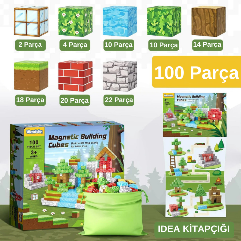 Minecraft Manyetik Blok Yapı Taşları