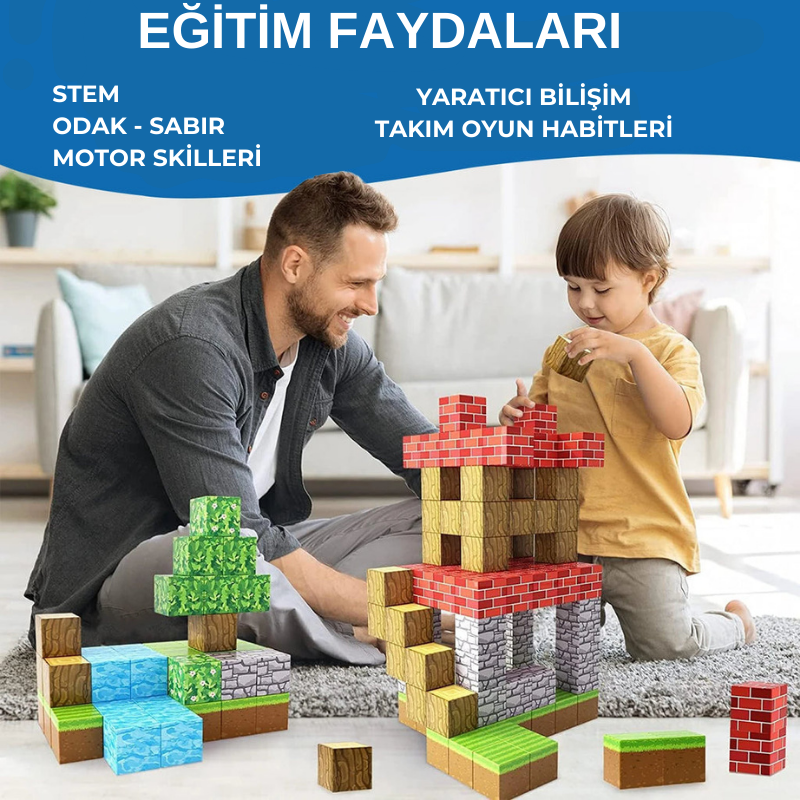 Minecraft Manyetik Blok Yapı Taşları