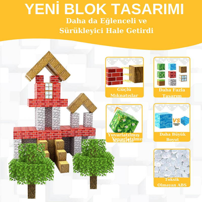 Minecraft Manyetik Blok Yapı Taşları
