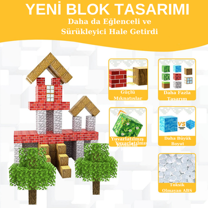 Minecraft Manyetik Blok Yapı Taşları